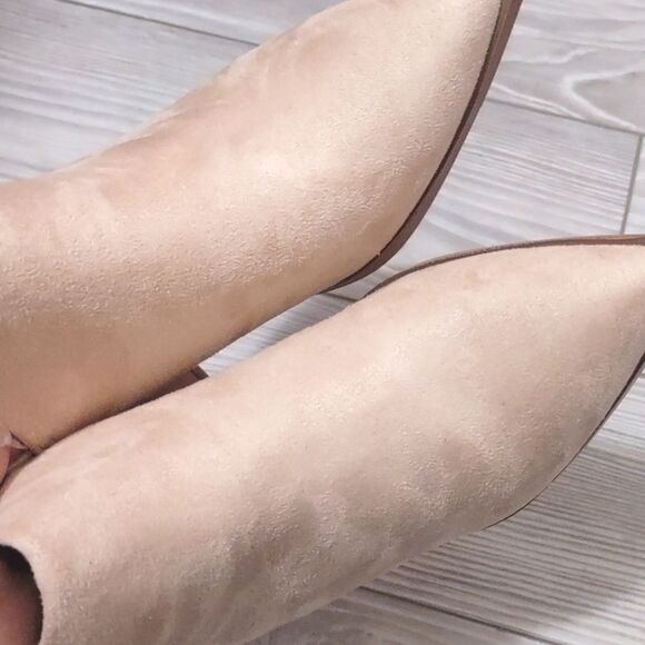 (49-4118)  mysoft Women's Ankle Boots Slip on Cutout Pointed Toe Sz 6.5 - Picture 7 of 9